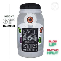 Halloween Inflatable Jar of Evil Eyes with Flashing Lights