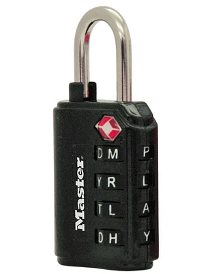 Master Lock Set Your Own WORD Combination TSA-Accepted Luggage Lock