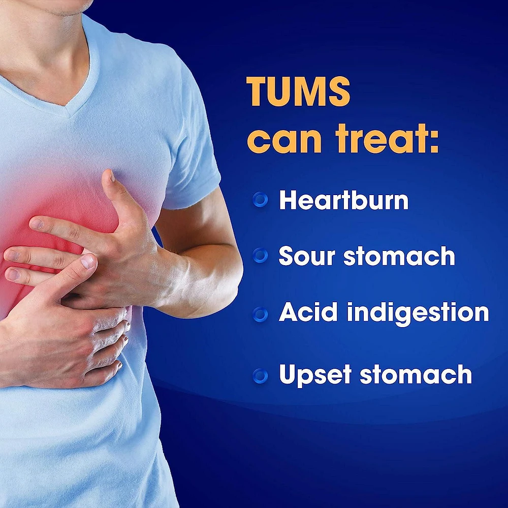 Tums  Extra Strength 750mg Antacid for Heartburn Relief, 100 count Peppermint