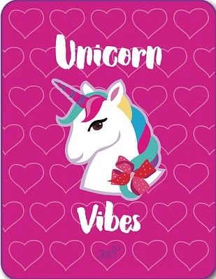 Jojo Siwa Unicorn Vibes Fleece Throw, Easy to care for.