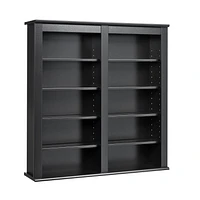 Prepac Double Black Wall Mounted Storage