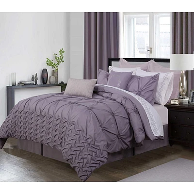 Safdie & Co. Comforter Set 6PC Q Manoir Plum