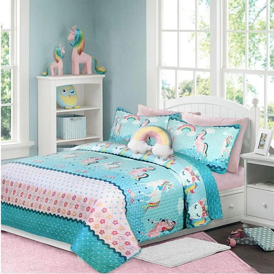 Safdie & Co. Quilt 2PC Set T Rainbow