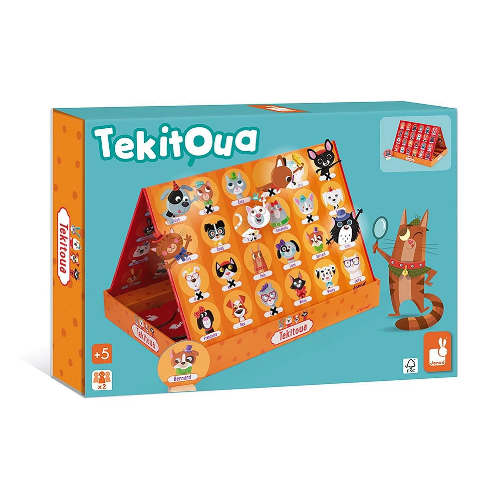 Janod • Tekitoua Board Game • Guessing Game with Animals for Family and Kids Ages 5 and Up