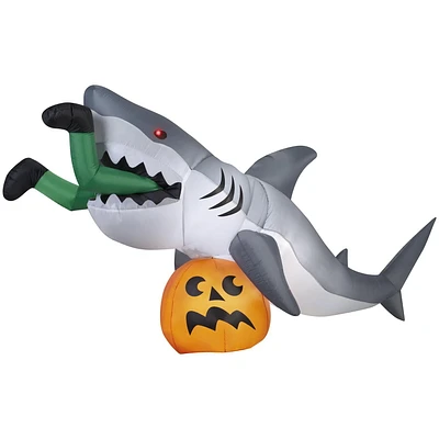 Animated Halloween Inflatable Shark Snack Scene