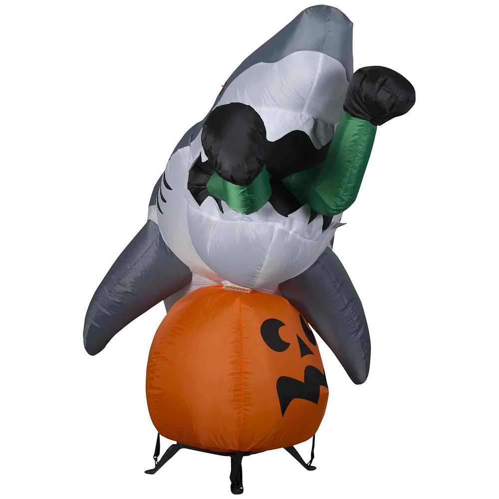 Animated Halloween Inflatable Shark Snack Scene