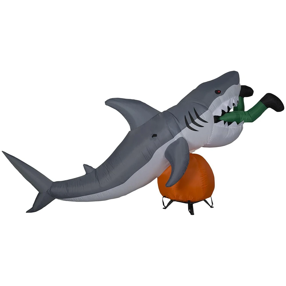 Animated Halloween Inflatable Shark Snack Scene