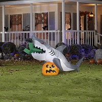 Animated Halloween Inflatable Shark Snack Scene