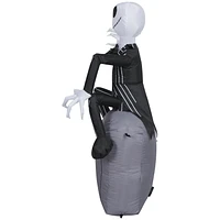 Halloween Inflatable Jack Skellington on Tombstone