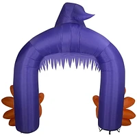 Halloween Inflatable Jack-O'-Lantern Reaper Archway with Swirling Lights