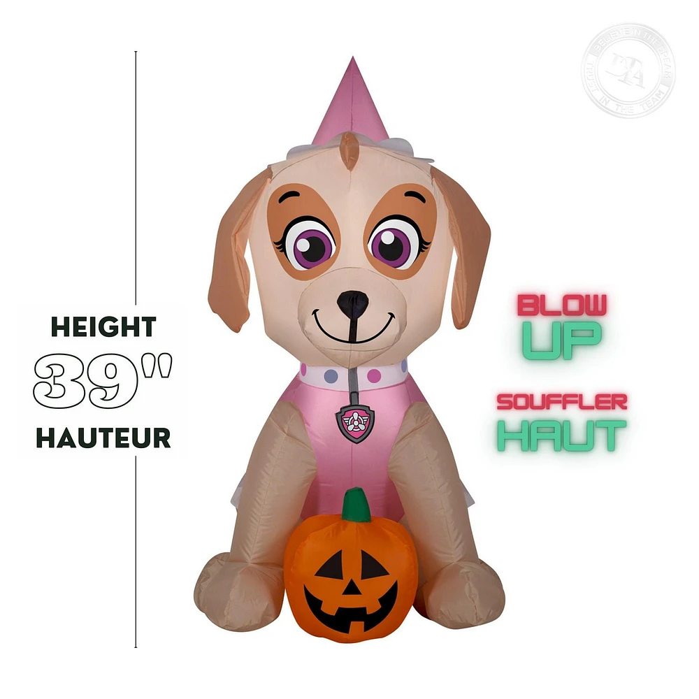 Paw Patrol Halloween Inflatable Skye with Jack-O'-Lantern