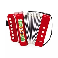 Janod -Classic Gioia Accordion for Children with Strap - 3+ Years