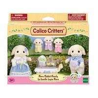 Calico Critters Flora Rabbit Family, Set of 4 Collectible Doll Figures, 4 Collectible Doll Figures