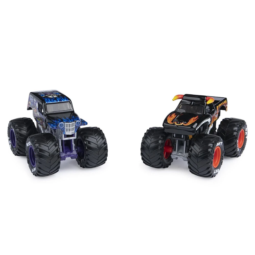 Monster Jam, Official El Toro Loco Vs. Son-uva Digger Die-Cast Monster Trucks, 1:64 Scale, Kids Toys for Boys Ages 3 and up