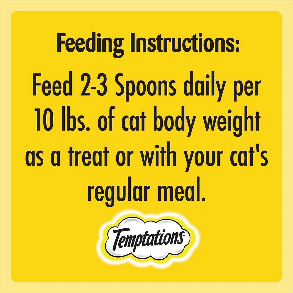 TEMPTATIONS LICKABLE SPOONS Adult Cat Treats Tasty Chicken & Cheesy Cheese Flavour, 4x10g