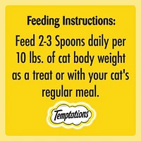 TEMPTATIONS LICKABLE SPOONS Adult Cat Treats Tasty Chicken & Cheesy Cheese Flavour, 4x10g