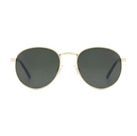 Lunettes de soleil rondes dorées pour hommes George