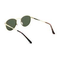 Lunettes de soleil rondes dorées pour hommes George
