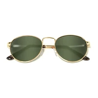 Lunettes de soleil rondes dorées pour hommes George