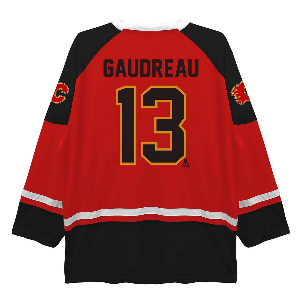 Chandail Hockey deluxe Gaudreau à manches longues pour homme  de la LNH des Flammes de Calgary