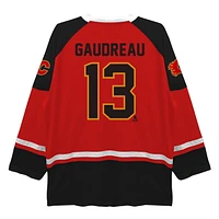 NHL Calgary Flames Gaudreau Men's Long Sleeve Deluxe Jersey Sweater