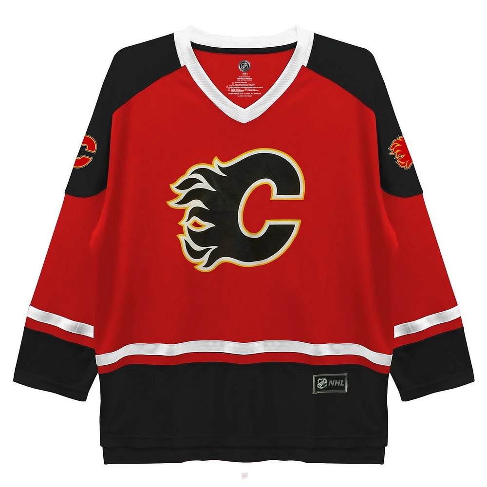 NHL Calgary Flames Gaudreau Men's Long Sleeve Deluxe Jersey Sweater