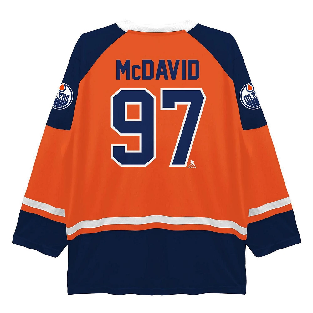 NHL Edmonton Oilers McDavid Men's Long Sleeve Deluxe Jersey Sweater