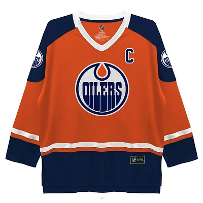 NHL Edmonton Oilers McDavid Men's Long Sleeve Deluxe Jersey Sweater