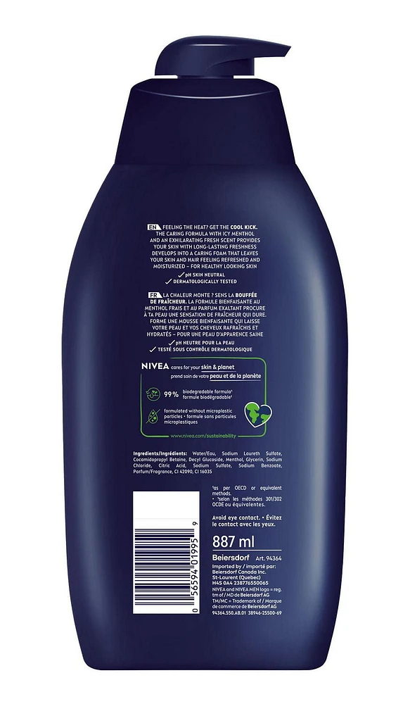 NIVEA MEN Gel Douche Cool Kick 887ml