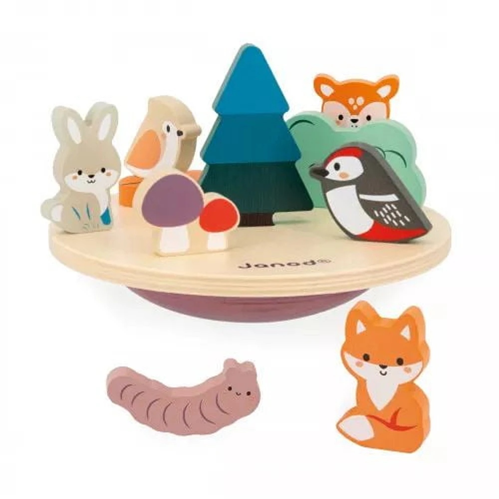 Janod - Ecosystem Blancing Game - 12 wooden figures - 2 bases - Early-Learning for Children and Toddlers - From 24 months