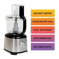 Kenmore 11-Cup Food Processor and Vegetable Chopper, Black and Silver