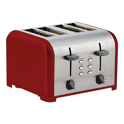 Kenmore 4-Slice Toaster Stainless Steel,  Extra Wide Slot,  Dual Controls, Red