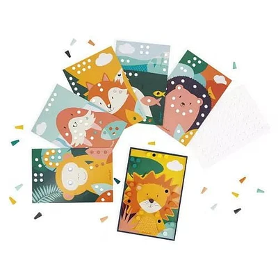 Janod - Wooden Mosaics - Puzzle - Early Learning Skill Game - Fine Motor Skills - For Toddlers - From 18 Months
