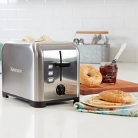 Kenmore 2 Slice Stainless Steel Toaster with Defrost Function Bagel, Cancel ,Extra Wide Slots Toasters