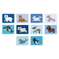 Janod - Magnéti'Book Polar Animals - Magnetic Educational Game 30 Magnets + 10 Models - Children's Toy Made of FSC Cardboard - Develops Fine Motor Skills and Imagination - Suitable for Ages 3