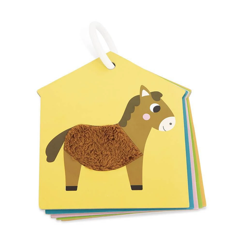 Janod - Tactile Card Set Farm - Colourful Cardboard Animal Cards - Development Toy - Early-Learning - Discovery Throught Touch - For Babies and Toddlers - From 12 Months + - Multilingual - 326920.