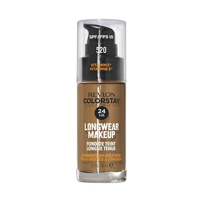 Revlon ColorStay™ Longwear Makeup for Combination/Oily Skin, SPF 15, Better skin by the day. 24HR wear.