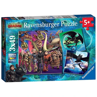 Ravensburger - How to Train Your Dragon Puzzle 3 x 49pc