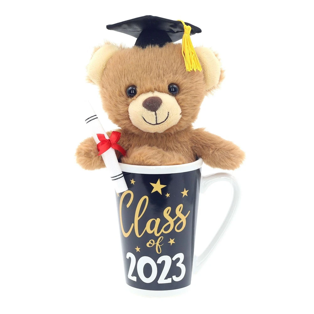 Way To Celebrate Graduation Plush Toy in Latte Mug, Bear