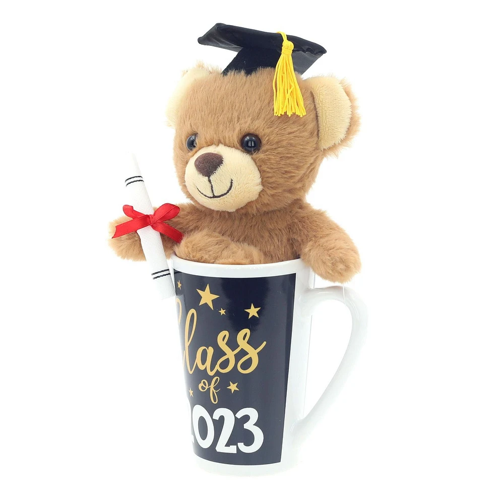 Way To Celebrate Graduation Plush Toy in Latte Mug, Bear