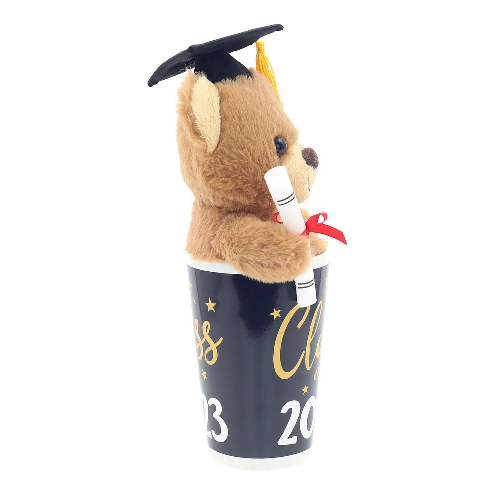 Way To Celebrate Graduation Plush Toy in Latte Mug, Bear