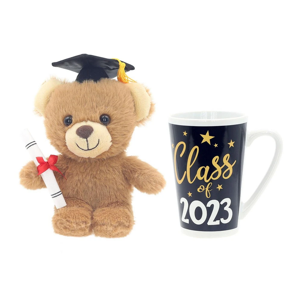 Way To Celebrate Graduation Plush Toy in Latte Mug, Bear