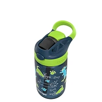 Contigo Kids Aubrey Water Bottle with Autospout Lid, Blueberry Cool Lime with Dogs, BPA-Free, 14 oz (414 mL)