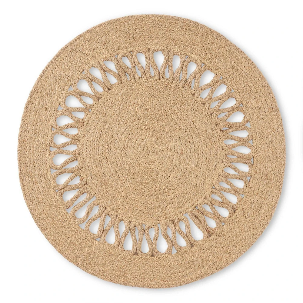 Home Trends Jute Lasso Placemat, 15" Round, 1 Piece