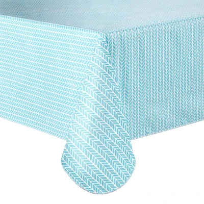 Home Trends Herringbone PEVA Tablecloth, 60" x 84", 1 Piece, • 100% PEVA Vinyl<br>• Measures 60"W x 84"L