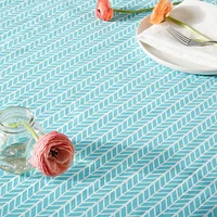 Home Trends Herringbone PEVA Tablecloth, 60" x 84", 1 Piece, • 100% PEVA Vinyl<br>• Measures 60"W x 84"L