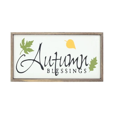 Way to Celebrate Harvest Ceramic Wood Block Decor, Autumn