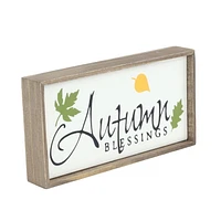 Way to Celebrate Harvest Ceramic Wood Block Decor, Autumn