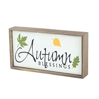 Way to Celebrate Harvest Ceramic Wood Block Decor, Autumn