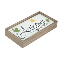 Way to Celebrate Harvest Ceramic Wood Block Decor, Autumn